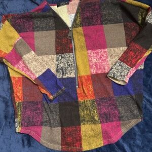 Ariella 1/2 Zip Colorful Sweater